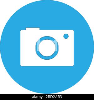 Kamerasymbol im trendigen flachen Stil isoliert auf grauem Hintergrund. Kamerasymbol für Website-Design, Logo, App und Benutzeroberfläche. Vektordarstellung, EPS10. Stock Vektor