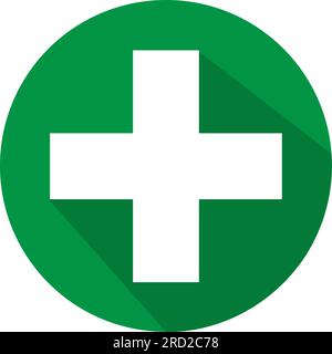 Button plus Symbol in einem trendigen flachen Stil isoliert auf weißem Hintergrund. Für Ihr Website-Design, Logo, Ihre App und Ihre Benutzeroberfläche. Vektordarstellung, EPS10. Stock Vektor