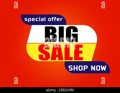 „Big Sale Special Offer“-Schild. Preisschild Für Sonderangebote. Stock Vektor