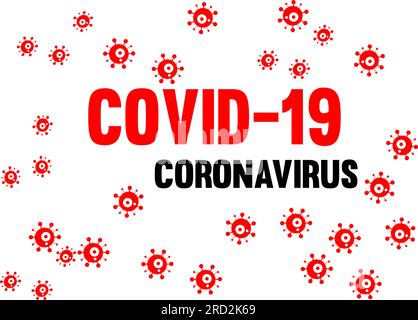 Coronavirus-Zeichen Vorsicht flaches, einfaches Linien-Symbol-Design. Coronavirus-Vektor Covid-19 Coronavirus-Konzept auf weißem Hintergrund. Stock Vektor