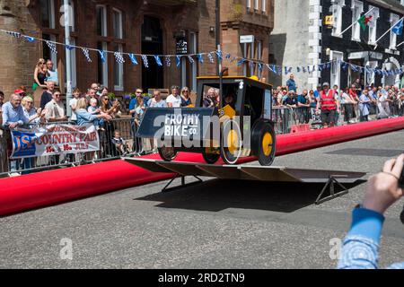 Seifenbox Derby, Castle Douglas, Dumfries & Galloway, Schottland Stockfoto