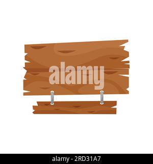 Abbildung eines groben Holzbanners Stock Vektor
