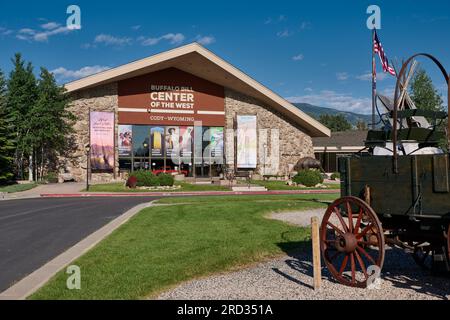 Blick von außen auf Buffalo Bill Center of the West, Cody, Wyoming, Vereinigte Staaten von Amerika Stockfoto