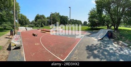 Lawrence, Kansas - 17. Juli 2023: SLKBP Hardcourt - Edgewood Park Stockfoto