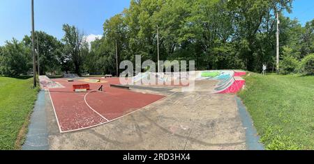 Lawrence, Kansas - 17. Juli 2023: SLKBP Hardcourt - Edgewood Park Stockfoto