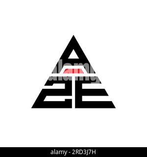 LOGO mit AZE-Dreiecksbuchstaben und Dreiecksform. MONOGRAMM MIT AZE-Dreieck-Logo. AZE-Dreieck-Vektor-Logo-Vorlage mit roter Farbe. AZE Triangul Stock Vektor