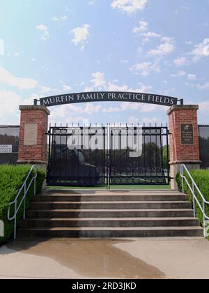 Lawrence, Kansas - 17. Juli 2023: University of Kansas - David Booth Kansas Memorial Stadium Stockfoto