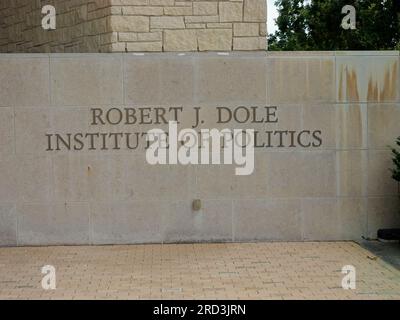 Lawrence, Kansas - 17. Juli 2023: Robert J. Dole Institute of Politics an der University of Kansas Stockfoto