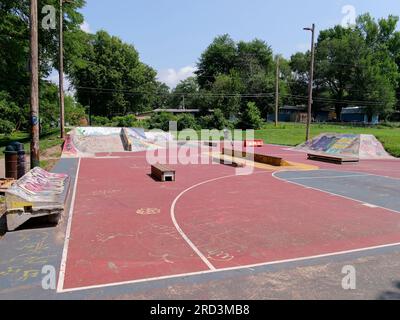 Lawrence, Kansas - 17. Juli 2023: SLKBP Hardcourt - Edgewood Park Stockfoto