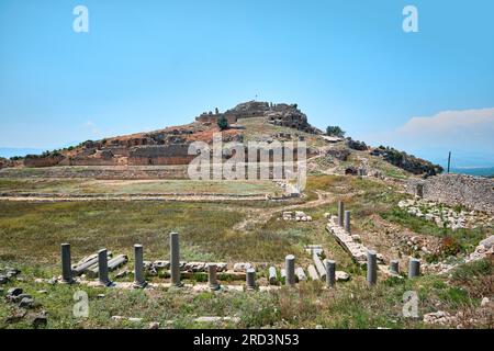 Antalya, Türkei - 18. Juli 2023: Ein Blick von der antiken Stadt Tlos Stockfoto