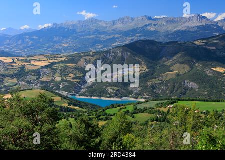 Lac de Serre Poncon Verdon Gorge Provence-Alpes-Côte d'Azur Alpes-de-Haute-Provence Frankreich Stockfoto