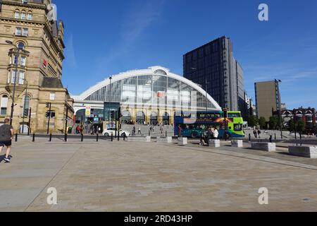 Liverpool Lime Street Station, Merseyside, Großbritannien, die älteste Endstation der Welt, die noch in Betrieb ist Stockfoto