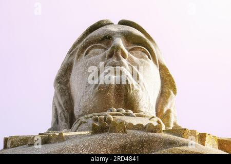 Christus, der König, die Statue von Cristo Rei in Almada, Lissabon. Berühmtes Jesus Christus-Denkmal in der Hauptstadt von Portugal. Stockfoto