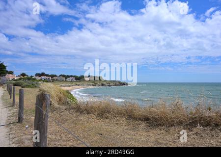 Malerisches Pointe Saint Gildas, Loire Atlantique Fr. Stockfoto