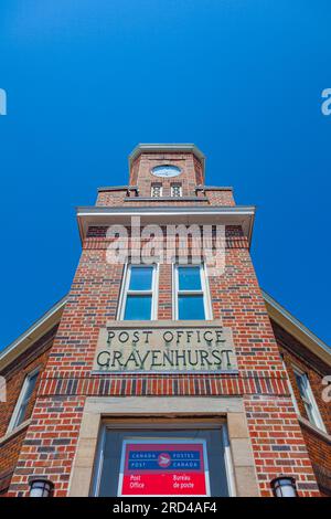 Abstrakter Aspekt des Gravenhurst Post Office Gebäudes in Ontario Canada Stockfoto