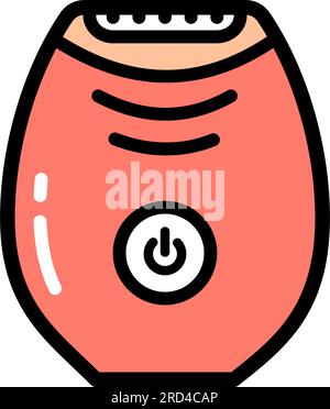 Symbol für Rasierrasierer in flacher Farbe. Rasierer mit Vektordarstellung auf weißem Hintergrund. Vektorliniensymbol für die Rasur. Stock Vektor