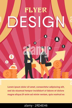 Zwei Geschäftspartner, die sich die Hand schütteln Stock Vektor