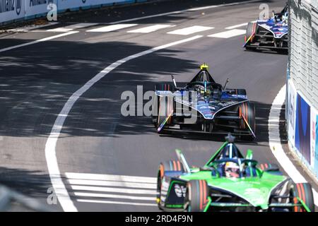 Edoardo Mortara aus der Schweiz und Maserati MSG Rennen während Runde 14 der ABB Formel E Weltmeisterschaft 2023 Hankook Rome E-Prix. Stockfoto