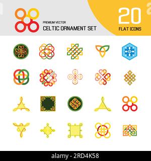 Celtic Ornament Symbolsatz Stock Vektor