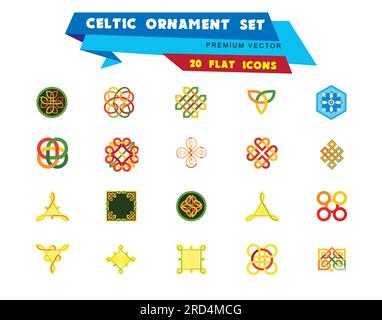 Celtic Ornament Symbolsatz Stock Vektor