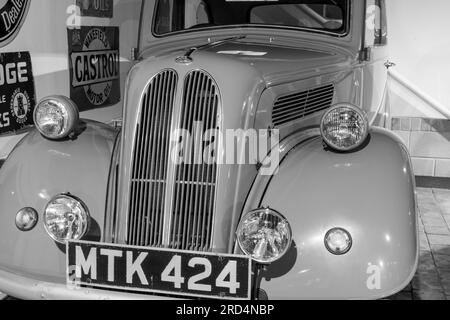 Sparkford.Somerset.United Kingdom.March 26. 2023.A Ford Popular 103e from 1959 ist im Haynes Motor Museum in Somerset zu sehen Stockfoto