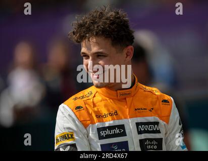 Silverstone, Großbritannien - 7. Juli 2023 - FORMEL 1 ARAMCO GRAND PRIX 2023 - Lando Norris (UK) - McLaren Mercedes Team Stockfoto