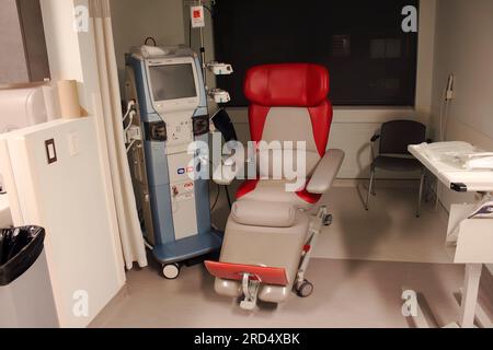 Dialysegerät im Krankenhaus Stockfoto