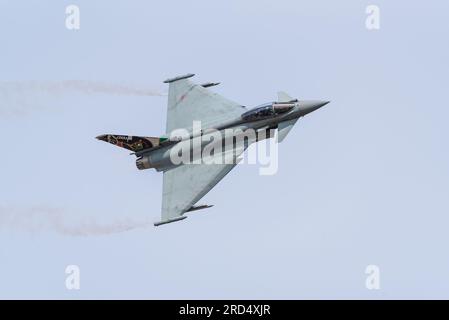 Italienische Air Force Eurofighter EF-2000 Typhoon bei Royal International Air Tattoo, RIAT, Airshow, RAF Fairford, Gloucestershire, UK Stockfoto