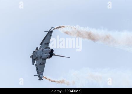 Italienische Air Force Eurofighter EF-2000 Typhoon bei Royal International Air Tattoo, RIAT, Airshow, RAF Fairford, Gloucestershire, UK Stockfoto