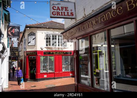 Wrexham, Marubbis Cafe, Bank Street, Town Centre, Clwyd, Nordwales, Großbritannien Stockfoto