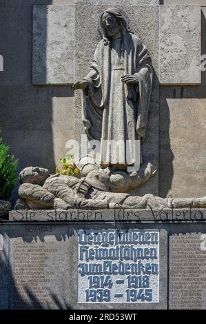 Kriegsdenkmal in der Pfarrkirche St. Bartholomew, Hopferbach, Allgaeu, Bayern, Deutschland Stockfoto