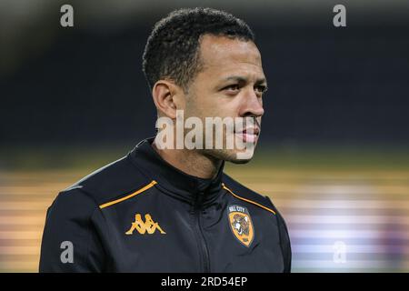 Hull, UK. 18. Juli 2023. Liam RoSenior Manager von Hull City nach der letzten Pfeife während des Vorsaison-Freundschaftsspiels Hull City gegen Barnsley im MKM Stadium, Hull, Vereinigtes Königreich, 18. Juli 2023 (Foto von Mark Cosgrove/News Images) in Hull, Vereinigtes Königreich, am 7./18. Juli 2023. (Foto: Mark Cosgrove/News Images/Sipa USA) Guthaben: SIPA USA/Alamy Live News Stockfoto