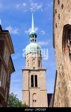 Reinoldikirche, Dortmund, Nordrhein-Westfalen, Deutschland, Kirchturm Stockfoto