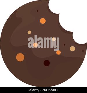 Isolierter Vektor für das Skizzensymbol mit farbigen Schokoladenkeksen Stock Vektor