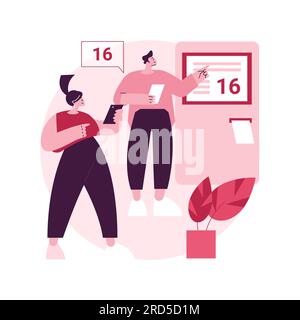 Electronic Queuing System abstrakte Konzept Vektor-Illustration. Warteschlangenmanagement-Software, elektronisches Warteschlangensystem, Ticket-Generator, Line Call-Lösung, Warten auf abstrakte Zahlen Metapher. Stock Vektor