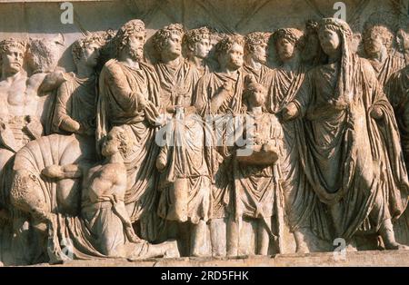 Arco di Trajano, Trajanerbogen, Benevento, Kampanien, Italien Stockfoto