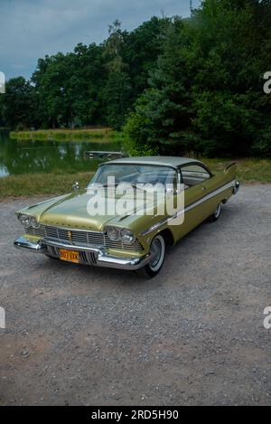 1957 Plymouth Belvedere „Full Size“ klassischer amerikanischer Familienwagen Stockfoto