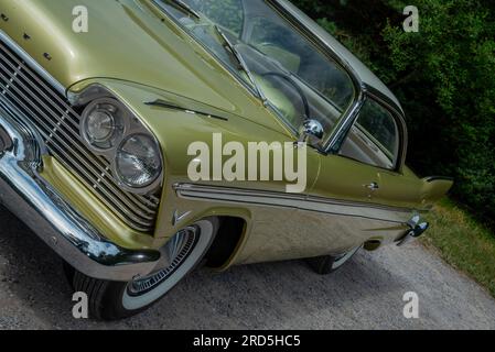 1957 Plymouth Belvedere „Full Size“ klassischer amerikanischer Familienwagen Stockfoto