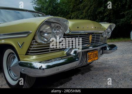 1957 Plymouth Belvedere „Full Size“ klassischer amerikanischer Familienwagen Stockfoto