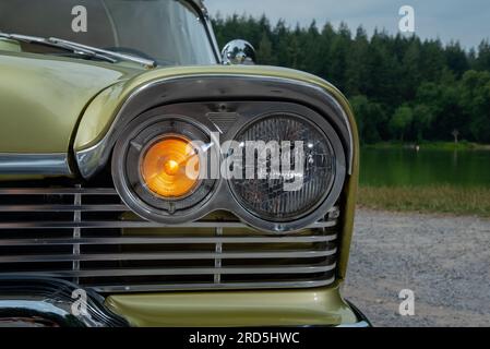 1957 Plymouth Belvedere „Full Size“ klassischer amerikanischer Familienwagen Stockfoto