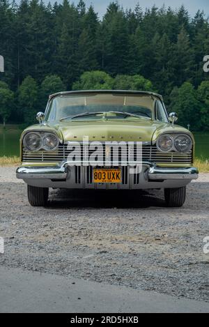 1957 Plymouth Belvedere „Full Size“ klassischer amerikanischer Familienwagen Stockfoto