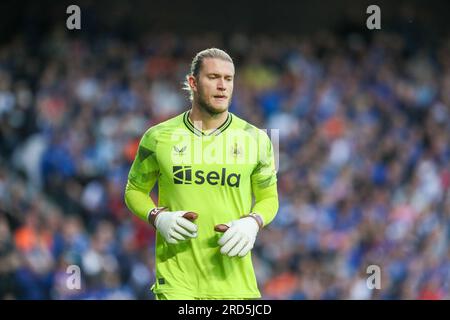 Glasgow, Großbritannien. 18. Mai 2023. Im Ibrox Park, Glasgow, UK, dem Heimstadion des Rangers FC, fand für Allan McGregor, (Spitzname Greegsy), den pensionierenden Rangers Torwart, ein Testimonial Match zwischen Rangers und Newcastle United statt. Allan McGregor feierte im Februar 2002 sein erstes Team-Debüt und hat 500 Spiele für Rangers gespielt. Er war Teil des 6. Ligatitels, der 5. LigaCup-Siegerteams und spielte auch eine Schlüsselrolle bei den Rangers, die 2008 und 2022 den UEFA Cup und das Europa League Finale erreichten. Kredit: Findlay/Alamy Live News Stockfoto