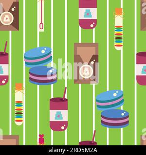Nahtloser Musterhintergrund mit Geburtstagssymbolen Vector Stock Vektor