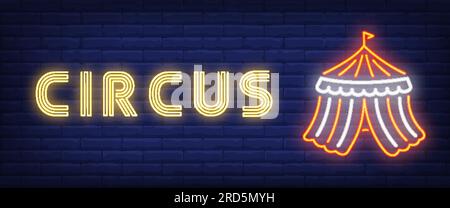 Zirkus-Neon-Banner Stock Vektor