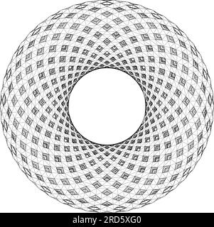 Torusperforierter Vektor. Isoliert Auf Weißem Hintergrund. Eine Vektordarstellung Eines Torus. Stock Vektor