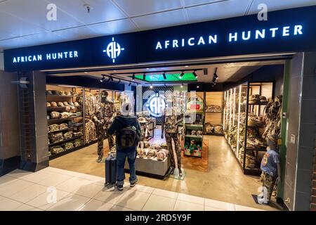 ODER Tambo International Airport Duty Free Shops, Johannesburg, Südafrika Stockfoto