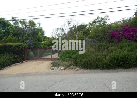 Malibu, Kalifornien, USA 16. Juli 2023 Red Hot Chili Peppers Singer/Musiker Anthony Kiedis Heim/Haus in Malibu, Kalifornien, USA. Foto: Barry King/Alamy Stock Photo Stockfoto