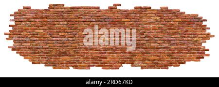 Struktur der Ziegelwand hohe Qualität, isoliert auf Weiß Stockfoto