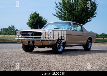 1965 Ford Mustang 289 amerikanische Oldtimer der ersten Generation Stockfoto