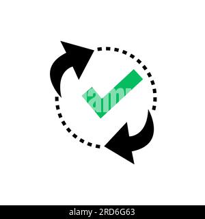 Symbol "Cashflow". Linienvektor. Auf weißem Hintergrund isolieren. Stock Vektor